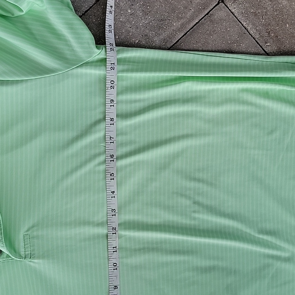 Ben Hogan Performance Striped Green Polo Shirt Sz L - Picture 5 of 6